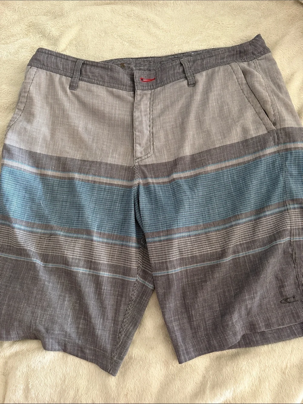 Striped Blue and Gray Men's Casual Shorts or board shorts